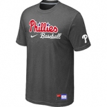 MLB Philadelphia Phillies Nike Short Sleeve Practice T-Shirt D.Grey