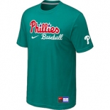 MLB Philadelphia Phillies Nike Short Sleeve Practice T-Shirt Green