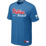 MLB Philadelphia Phillies Nike Short Sleeve Practice T-Shirt light Blue