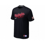 MLB Washington Nationals Black Nike Short Sleeve Practice T-Shirt