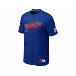 MLB Washington Nationals Blue Nike Short Sleeve Practice T-Shirt