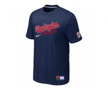 MLB Washington Nationals D.Blue Nike Short Sleeve Practice T-Shirt