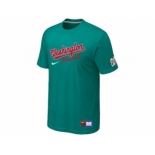 MLB Washington Nationals Green Nike Short Sleeve Practice T-Shirt