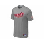 MLB Washington Nationals L.Grey Nike Short Sleeve Practice T-Shirt