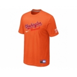 MLB Washington Nationals Orange Nike Short Sleeve Practice T-Shirt