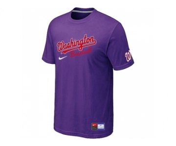 MLB Washington Nationals Purple Nike Short Sleeve Practice T-Shirt