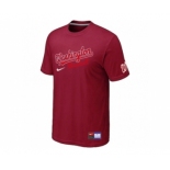 MLB Washington Nationals Red Nike Short Sleeve Practice T-Shirt