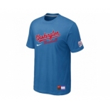 MLB Washington Nationals light Blue Nike Short Sleeve Practice T-Shirt