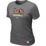 Women MLB Arizona Diamondbacks Crimson D.Grey Nike Short Sleeve Practice T-Shirt