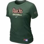 Women MLB Arizona Diamondbacks Crimson D.green Nike Short Sleeve Practice T-Shirt