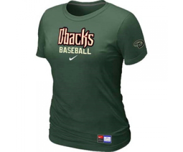 Women MLB Arizona Diamondbacks Crimson D.green Nike Short Sleeve Practice T-Shirt