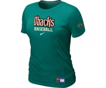 Women MLB Arizona Diamondbacks Crimson L.Green Nike Short Sleeve Practice T-Shirt