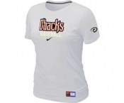 Women MLB Arizona Diamondbacks Crimson White Nike Short Sleeve Practice T-Shirt