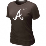 Women MLB Atlanta Braves Brown Nike Blended T-Shirt