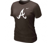 Women MLB Atlanta Braves Brown Nike Blended T-Shirt