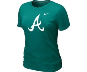 Women MLB Atlanta Braves L.Green Nike Blended T-Shirt