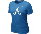 Women MLB Atlanta Braves L.blue Nike Blended T-Shirt