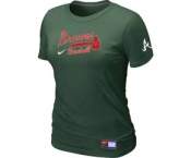 Women MLB Atlanta Braves Nike D.Green Short Sleeve Practice T-Shirt