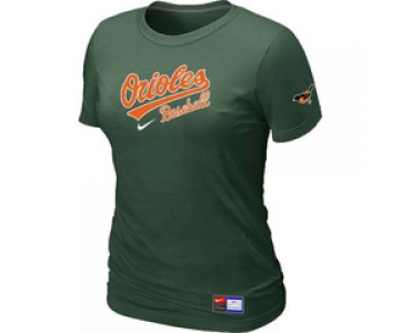 Women MLB Baltimore Orioles Nike D.Green Short Sleeve Practice T-Shirt