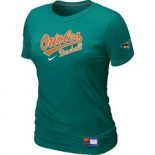 Women MLB Baltimore Orioles Nike L.Green Short Sleeve Practice T-Shirt