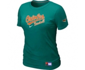 Women MLB Baltimore Orioles Nike L.Green Short Sleeve Practice T-Shirt