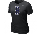 Women MLB Boston Red Sox Heathered Nike Black Blended T-Shirt