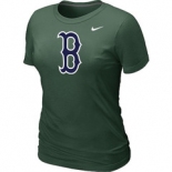 Women MLB Boston Red Sox Heathered Nike D.Green Blended T-Shirt