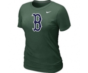 Women MLB Boston Red Sox Heathered Nike D.Green Blended T-Shirt