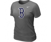 Women MLB Boston Red Sox Heathered Nike D.Grey Blended T-Shirt