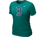 Women MLB Boston Red Sox Heathered Nike L.Green Blended T-Shirt