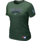 Women MLB Boston Red Sox Nike D.Green Short Sleeve Practice T-Shirt