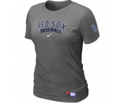 Women MLB Boston Red Sox Nike D.Grey Short Sleeve Practice T-Shirt