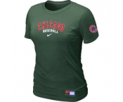 Women MLB Chicago Cubs Nike D.Green Short Sleeve Practice T-Shirt