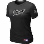 Women MLB Chicago White Sox Nike Black Away Practice T-Shirt