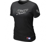 Women MLB Chicago White Sox Nike Black Away Practice T-Shirt