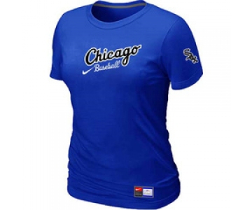 Women MLB Chicago White Sox Nike Blue Away Practice T-Shirt