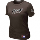 Women MLB Chicago White Sox Nike Brown Away Practice T-Shirt