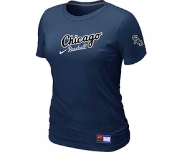 Women MLB Chicago White Sox Nike D.Blue Away Practice T-Shirt