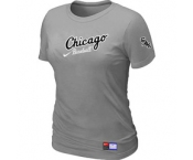 Women MLB Chicago White Sox Nike L.Grey Away Practice T-Shirt