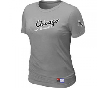 Women MLB Chicago White Sox Nike L.Grey Away Practice T-Shirt