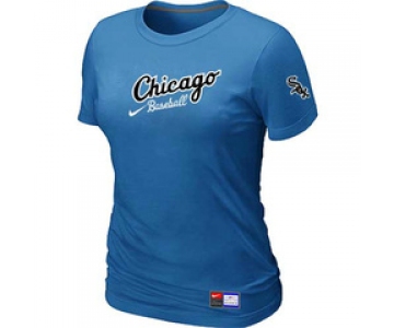 Women MLB Chicago White Sox Nike L.blue Away Practice T-Shirt