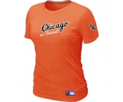 Women MLB Chicago White Sox Nike Orange Away Practice T-Shirt