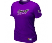 Women MLB Chicago White Sox Nike Purple Away Practice T-Shirt