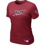 Women MLB Chicago White Sox Nike Red Away Practice T-Shirt