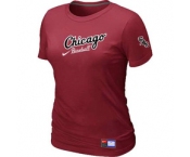 Women MLB Chicago White Sox Nike Red Away Practice T-Shirt