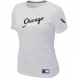 Women MLB Chicago White Sox Nike White Away Practice T-Shirt