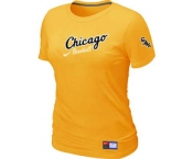 Women MLB Chicago White Sox Nike Yellow Away Practice T-Shirt