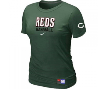 Women MLB Cincinnati Reds Nike D.Green Short Sleeve Practice T-Shirt