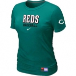 Women MLB Cincinnati Reds Nike L.Green Short Sleeve Practice T-Shirt