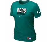 Women MLB Cincinnati Reds Nike L.Green Short Sleeve Practice T-Shirt